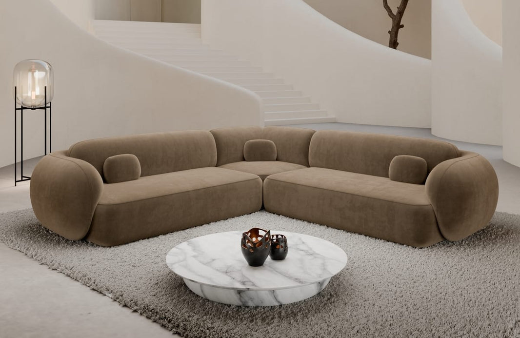 Couch Altea L-Form in Stoff
