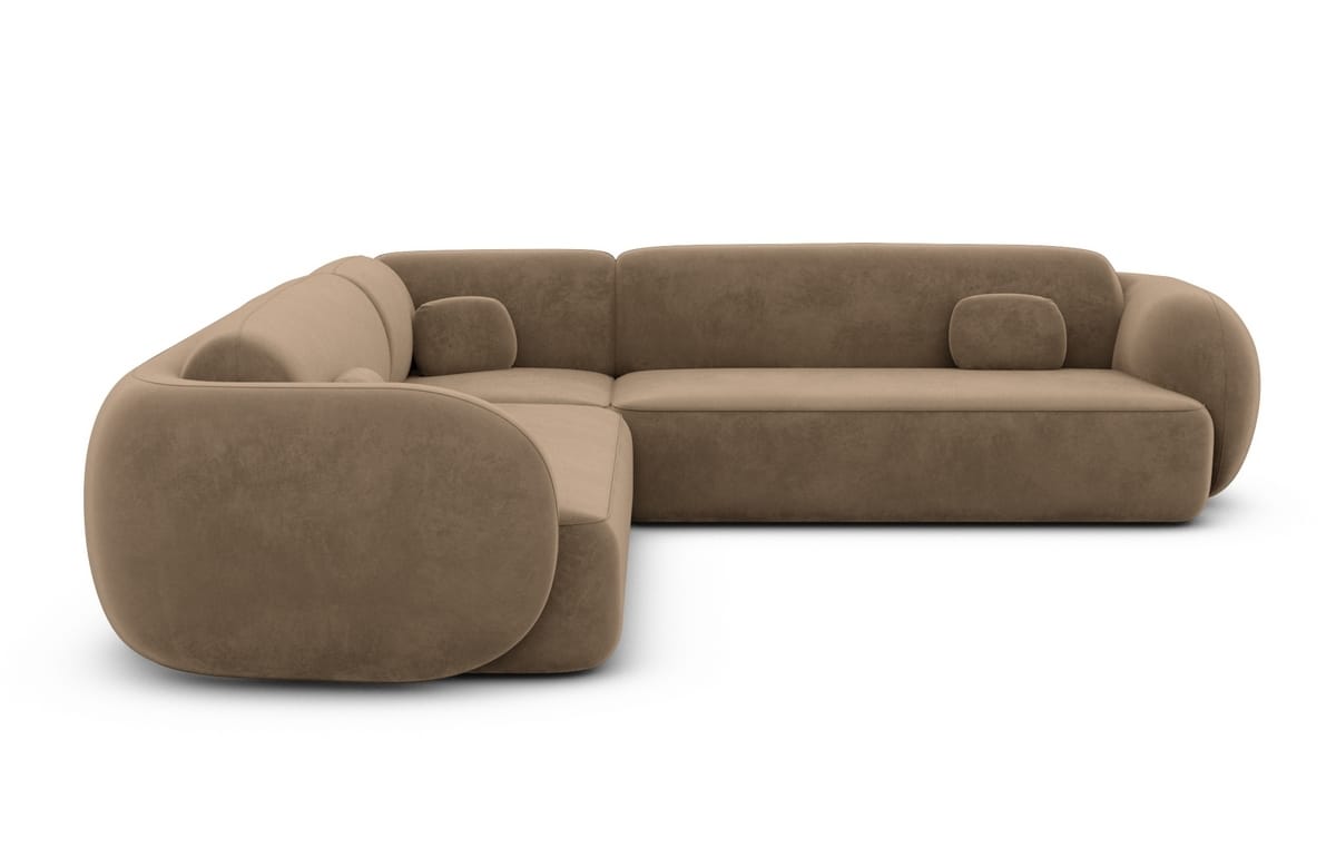 Couch Altea L-Form in Stoff Braun