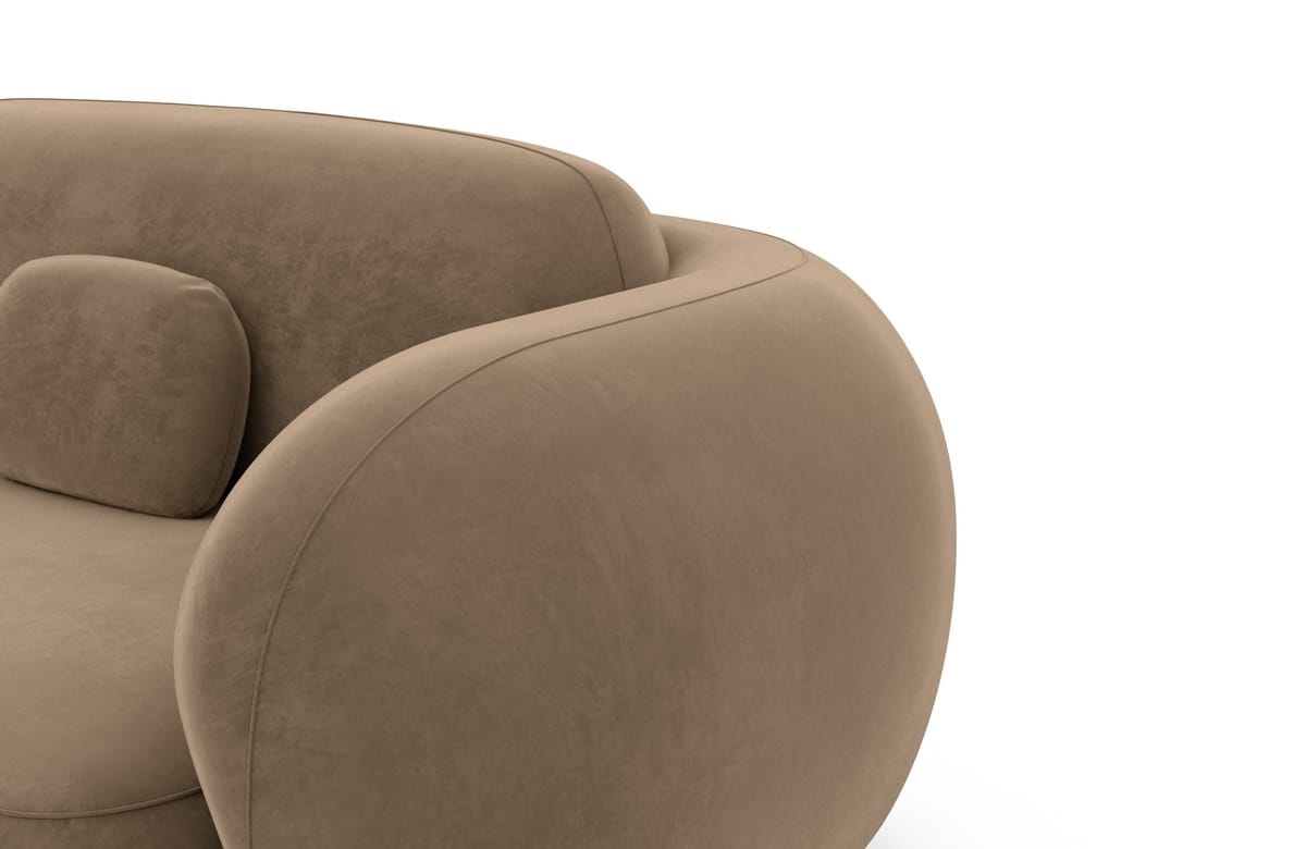 Couch Altea L-Form in Stoff Braun