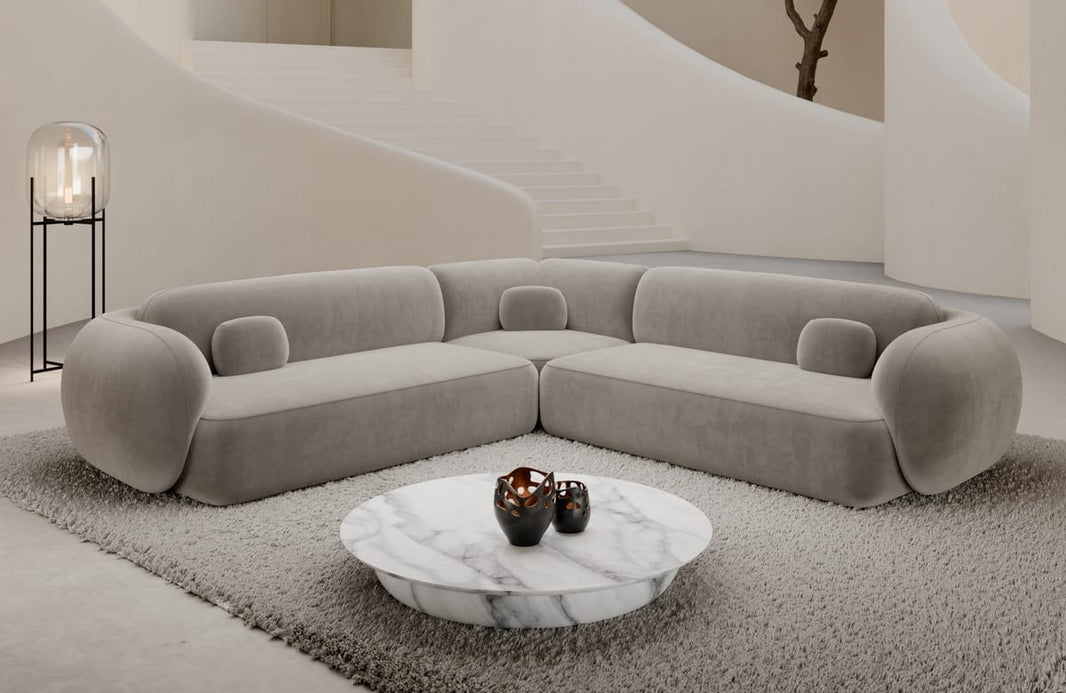 Couch Altea L-Form in Stoff