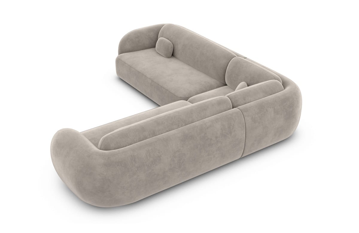 Couch Altea L-Form in Stoff Sand