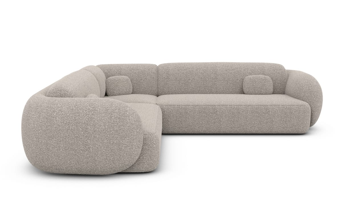 Couch Altea L-Form in Stoff Pearl