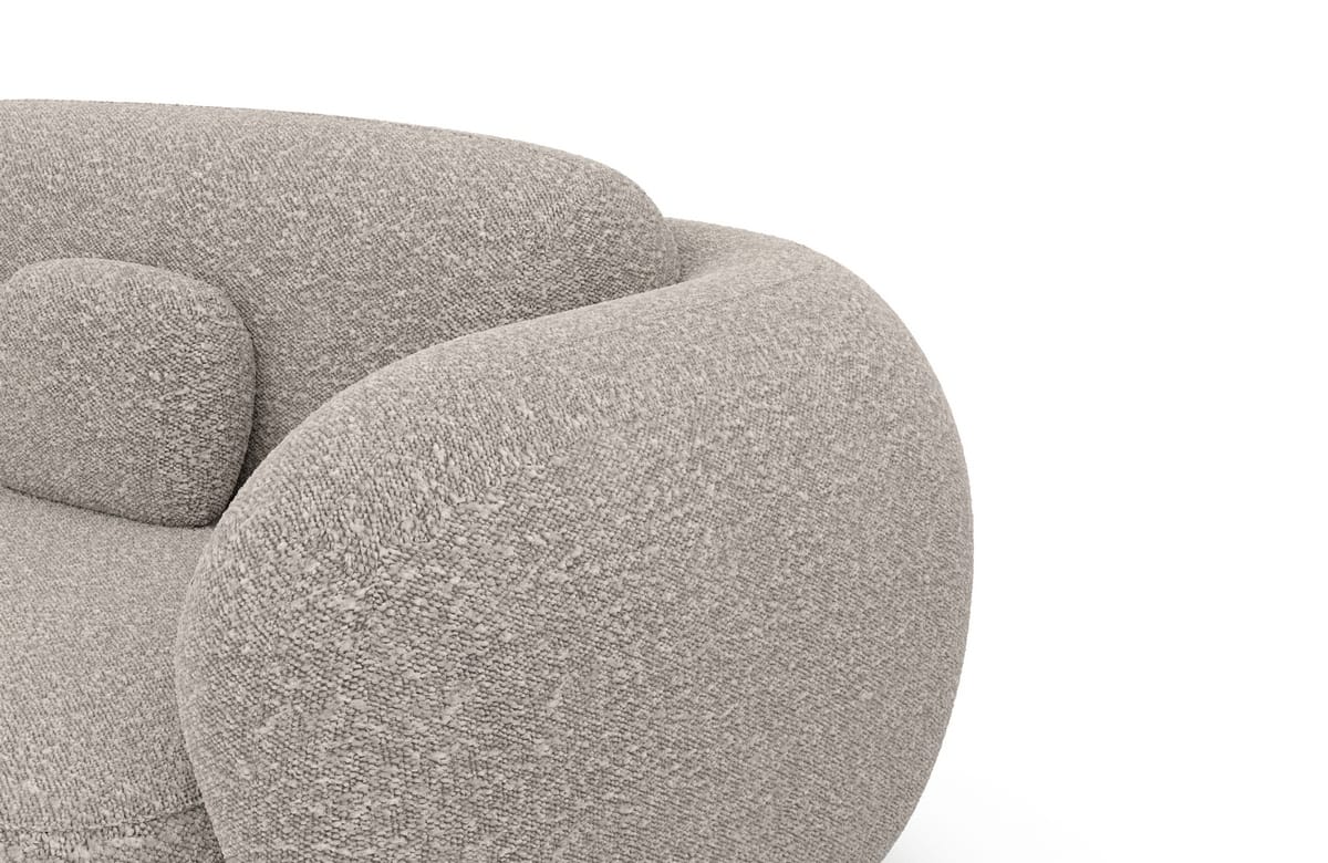 Couch Altea L-Form in Stoff Pearl