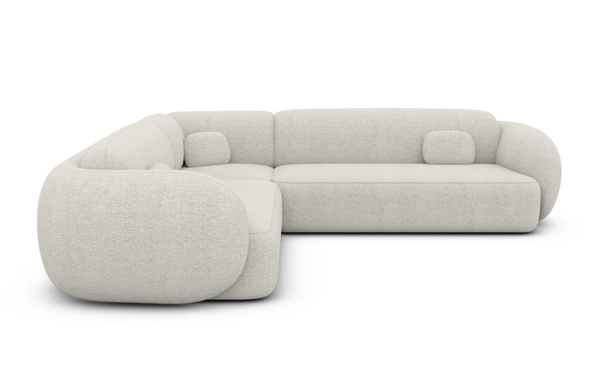 Couch Altea L-Form in Stoff Weiß