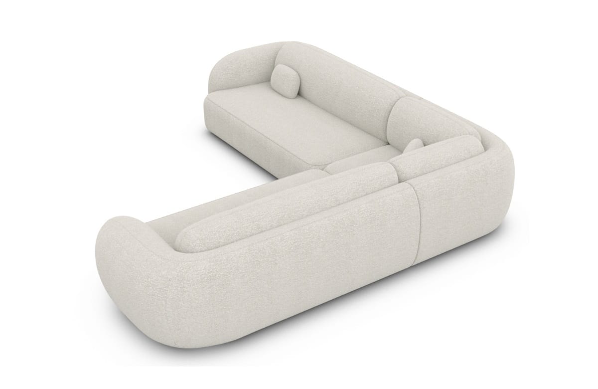 Couch Altea L-Form in Stoff Weiß