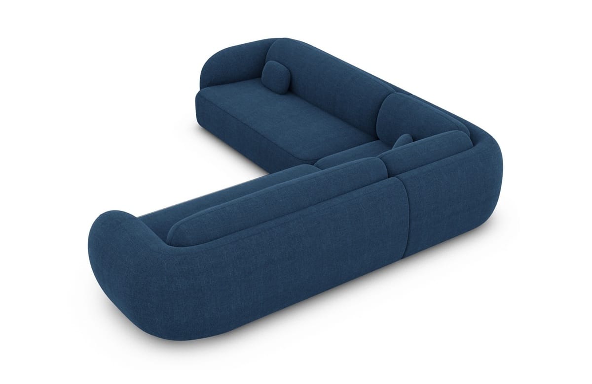 Couch Altea L-Form in Stoff Blau