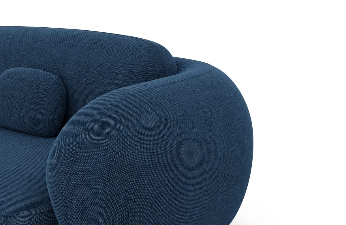 Couch Altea L-Form in Stoff Blau