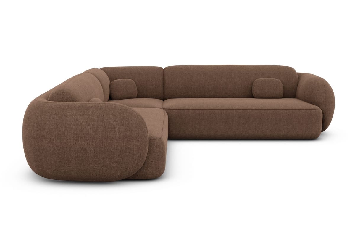 Couch Altea L Form in Stoff braun