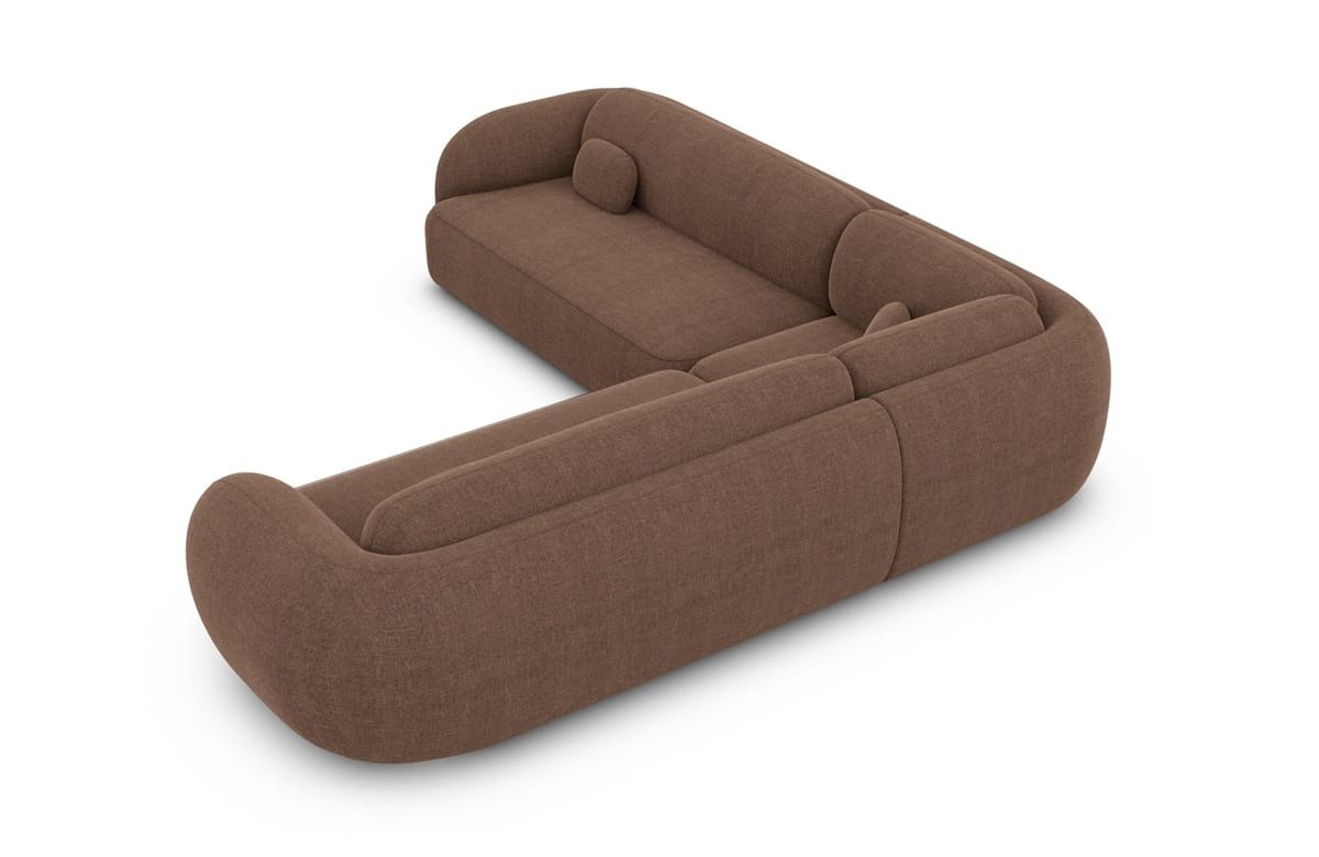 Couch Altea L Form in Stoff braun