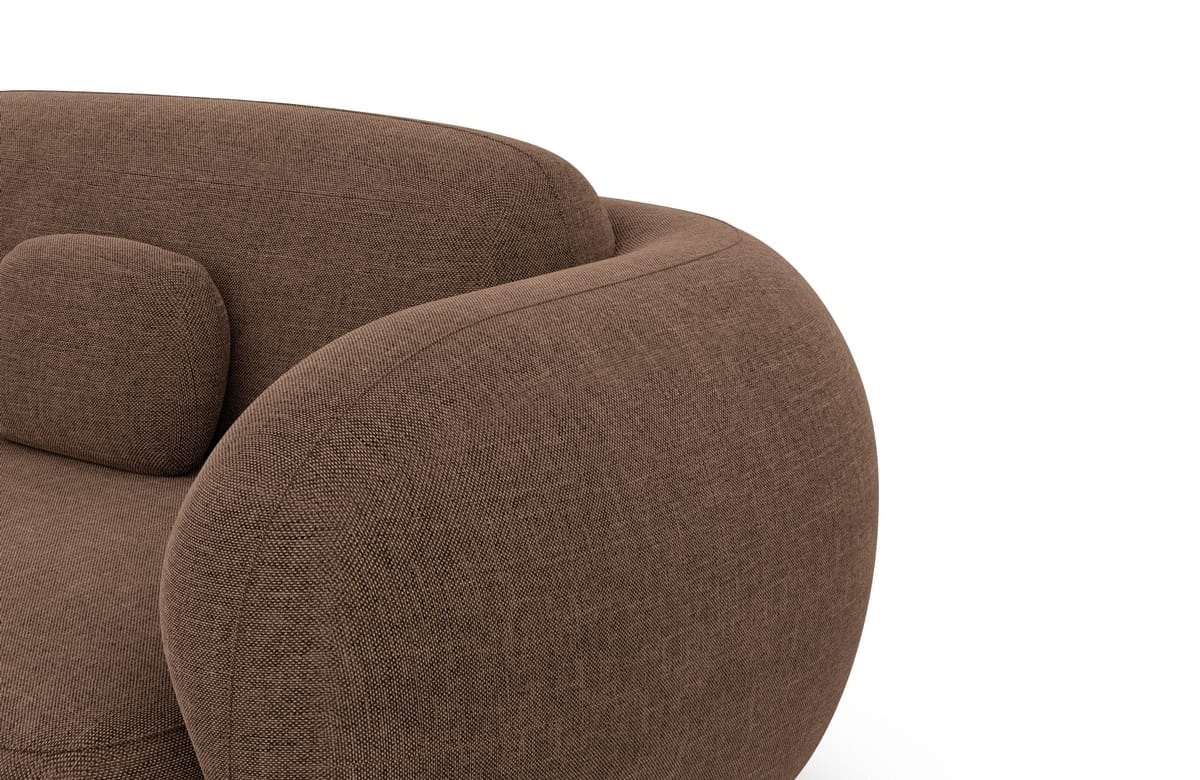 Couch Altea L Form in Stoff braun