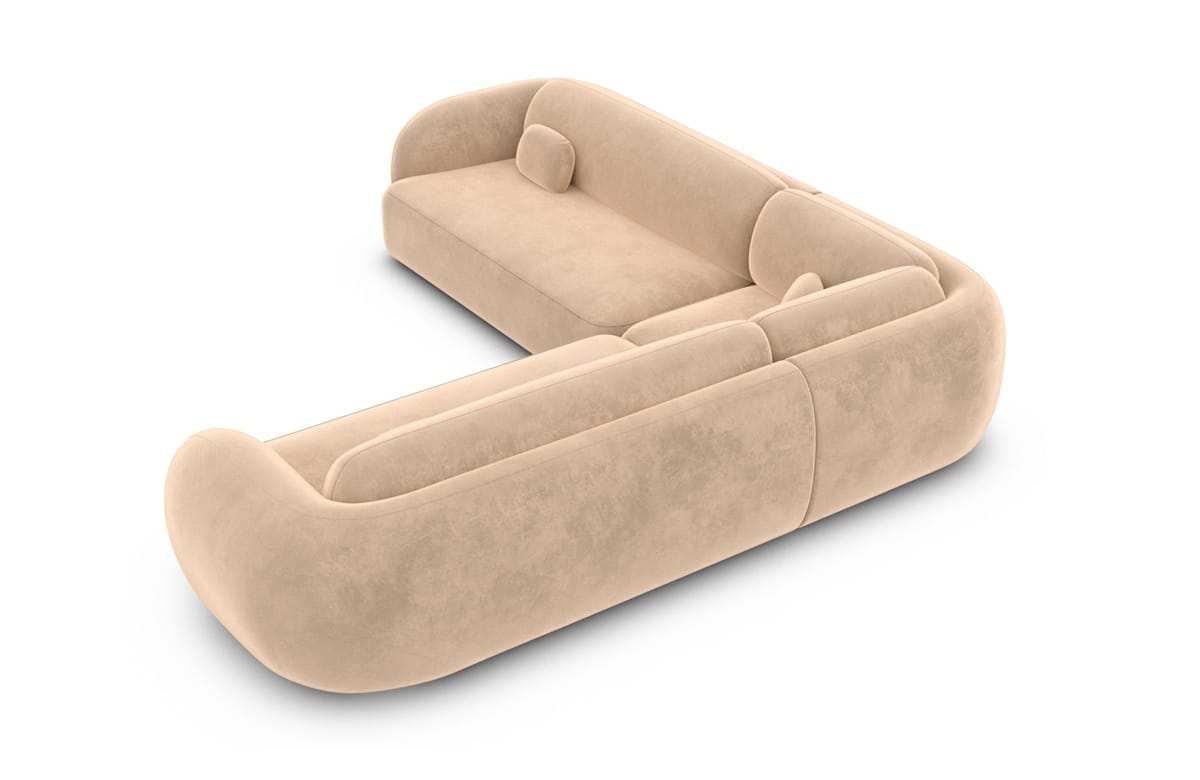 Couch Altea L-Form in Stoff Beige