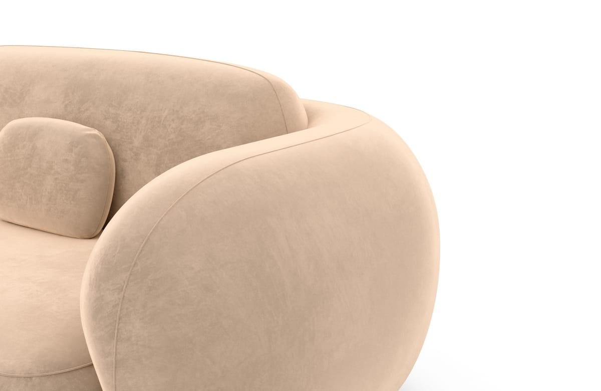 Couch Altea L-Form in Stoff Beige