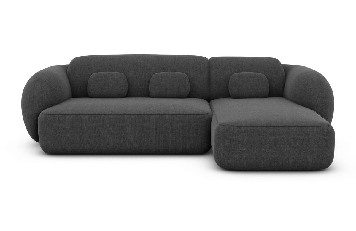 Ecksofa Altea L-Form aus Stoff Anthrazit