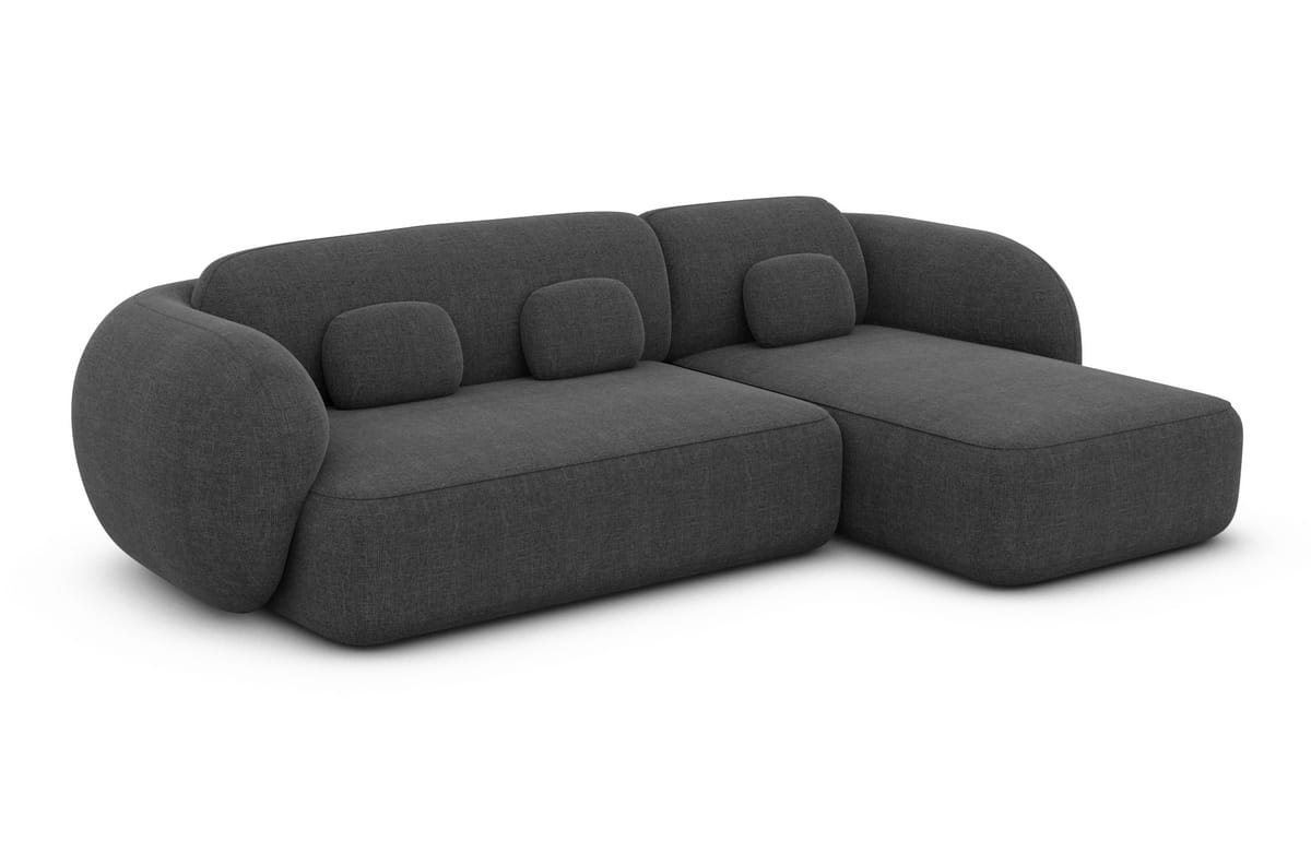 Ecksofa Altea L-Form aus Stoff Anthrazit