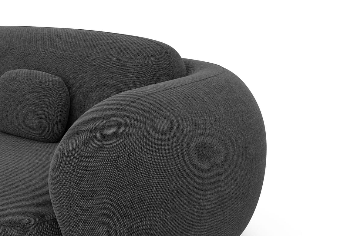 Ecksofa Altea L-Form aus Stoff Anthrazit
