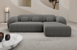 Ecksofa Altea L-Form aus Stoff Dunkelgrau