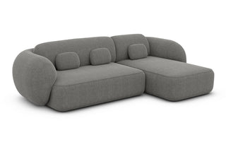 Ecksofa Altea L-Form aus Stoff Dunkelgrau