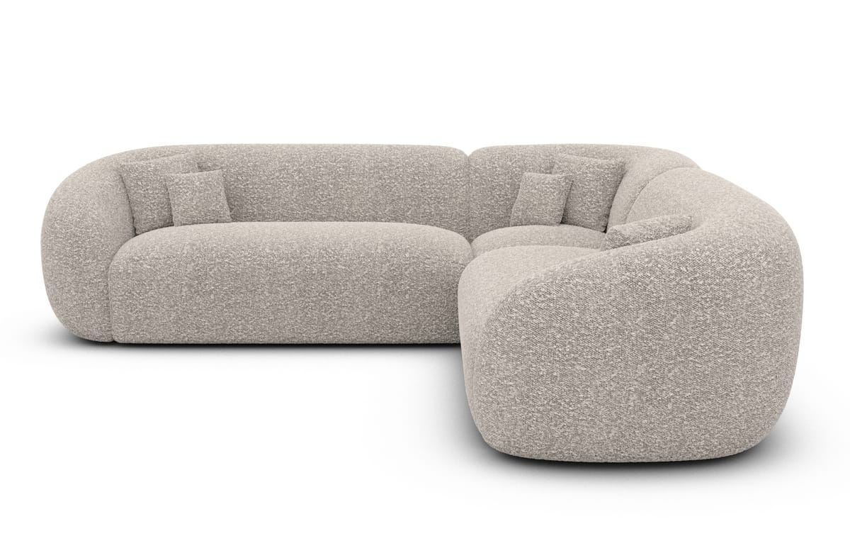 Stoff Ecksofa Sorelia L-Form Pearl
