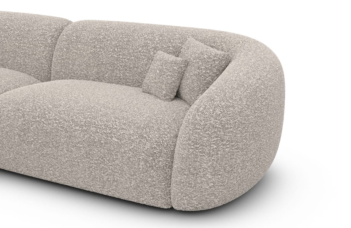 Stoff Ecksofa Sorelia L-Form Pearl