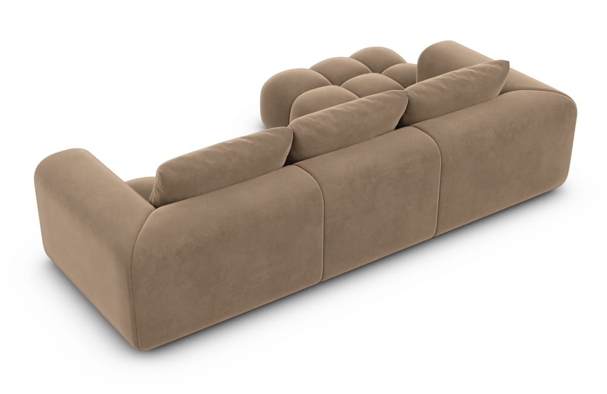 Stoff Ecksofa Casaluna L-Form Braun