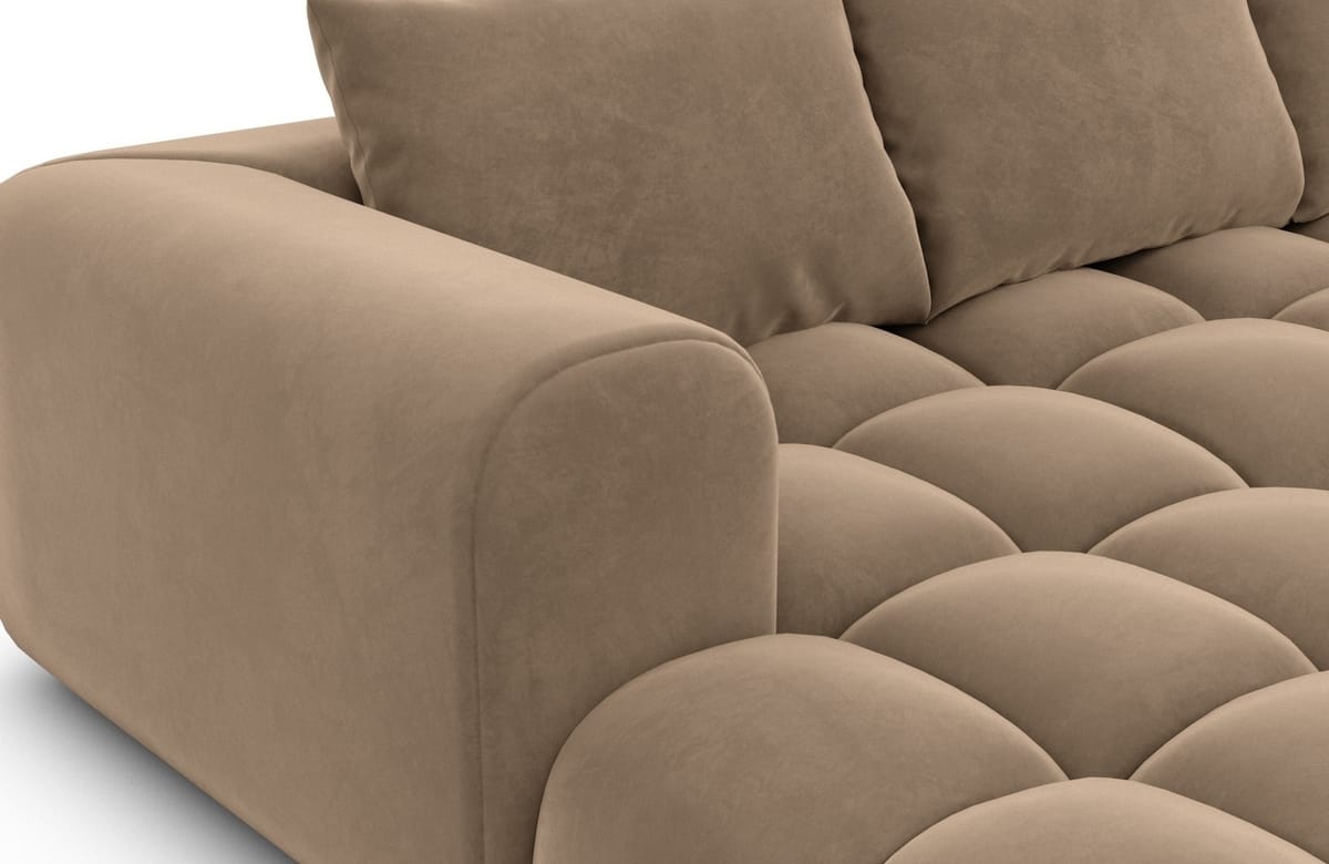 Stoff Ecksofa Casaluna L-Form Braun