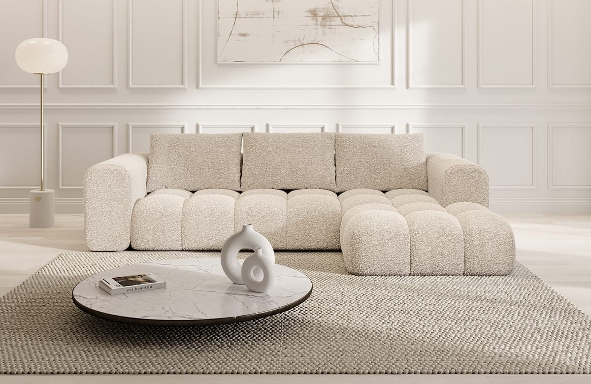 Stoff Ecksofa Casaluna L-Form Pearl