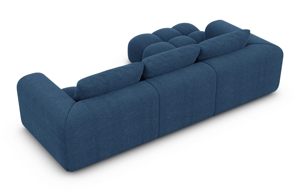 Stoff Ecksofa Casaluna L-Form Blau