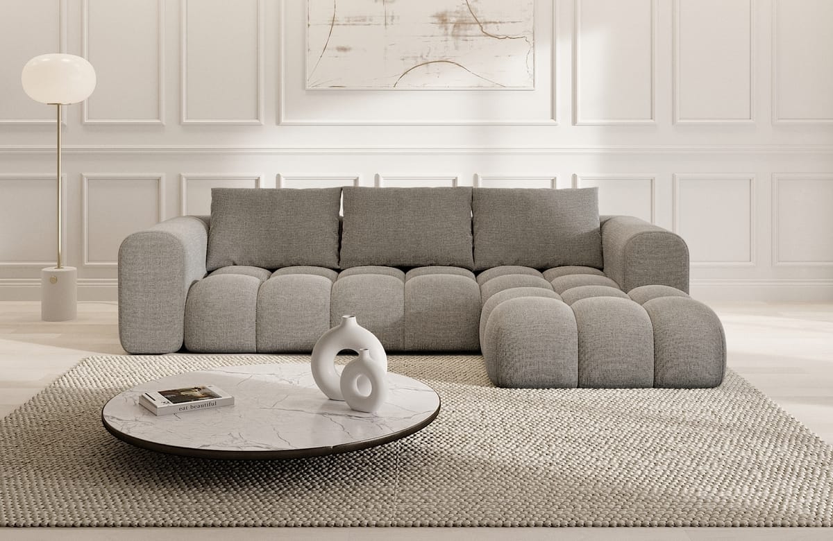 Stoff Ecksofa Casaluna L-Form Dunkelgrau