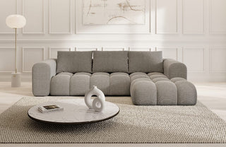 Stoff Ecksofa Casaluna L-Form Dunkelgrau