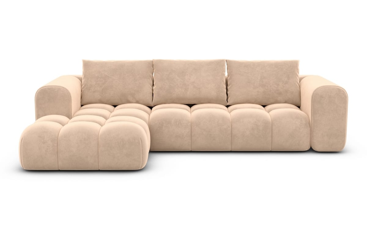 Stoff Ecksofa Casaluna L-Form Beige