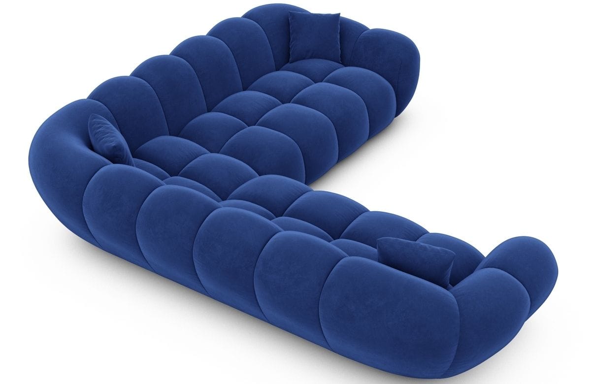 Ecksofa Maleron L Form Dunkelblau