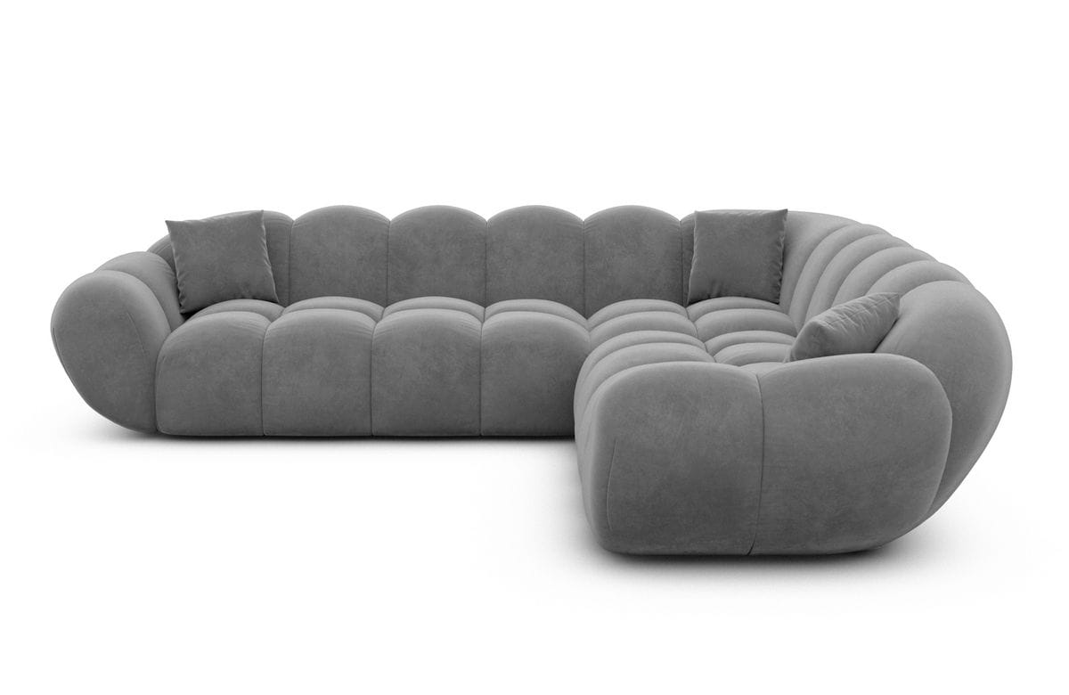Ecksofa Maleron L Form Dunkelgrau