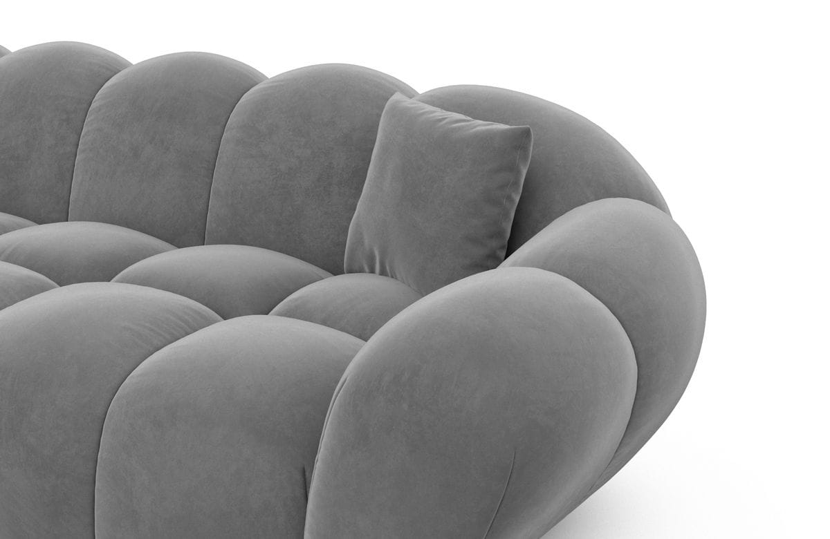 Ecksofa Maleron L Form Dunkelgrau
