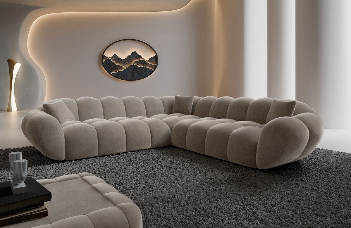 Ecksofa Maleron L Form Sand
