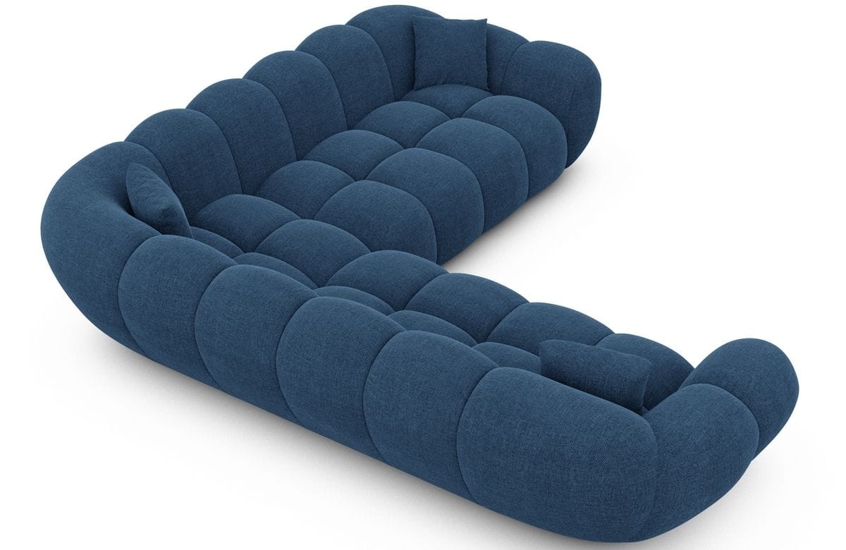 Ecksofa Maleron L Form Blau