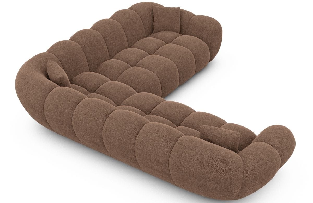 Ecksofa Maleron L Form Braun