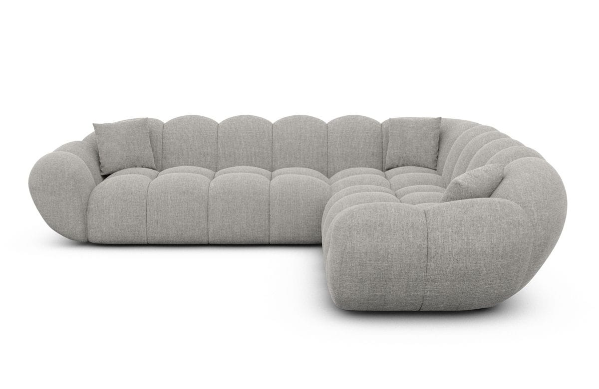 Ecksofa Maleron L Form Hellgrau