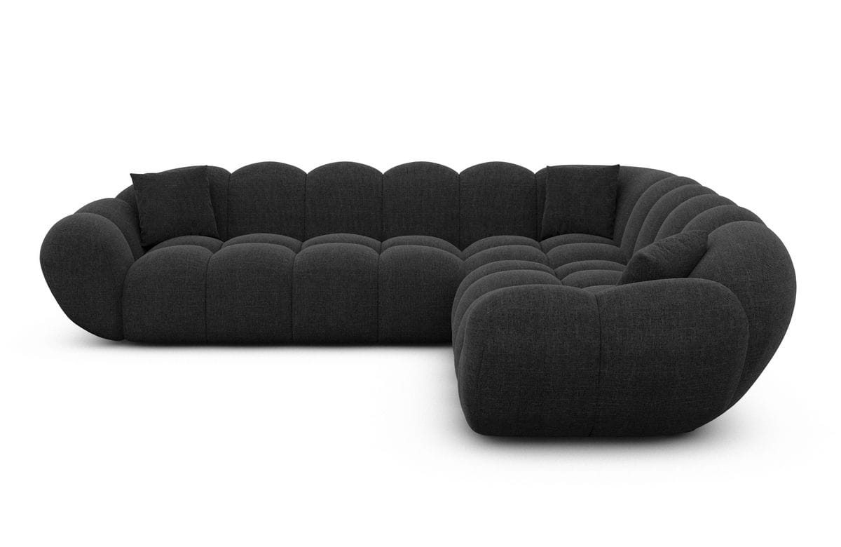 Ecksofa Maleron L Form Schwarz