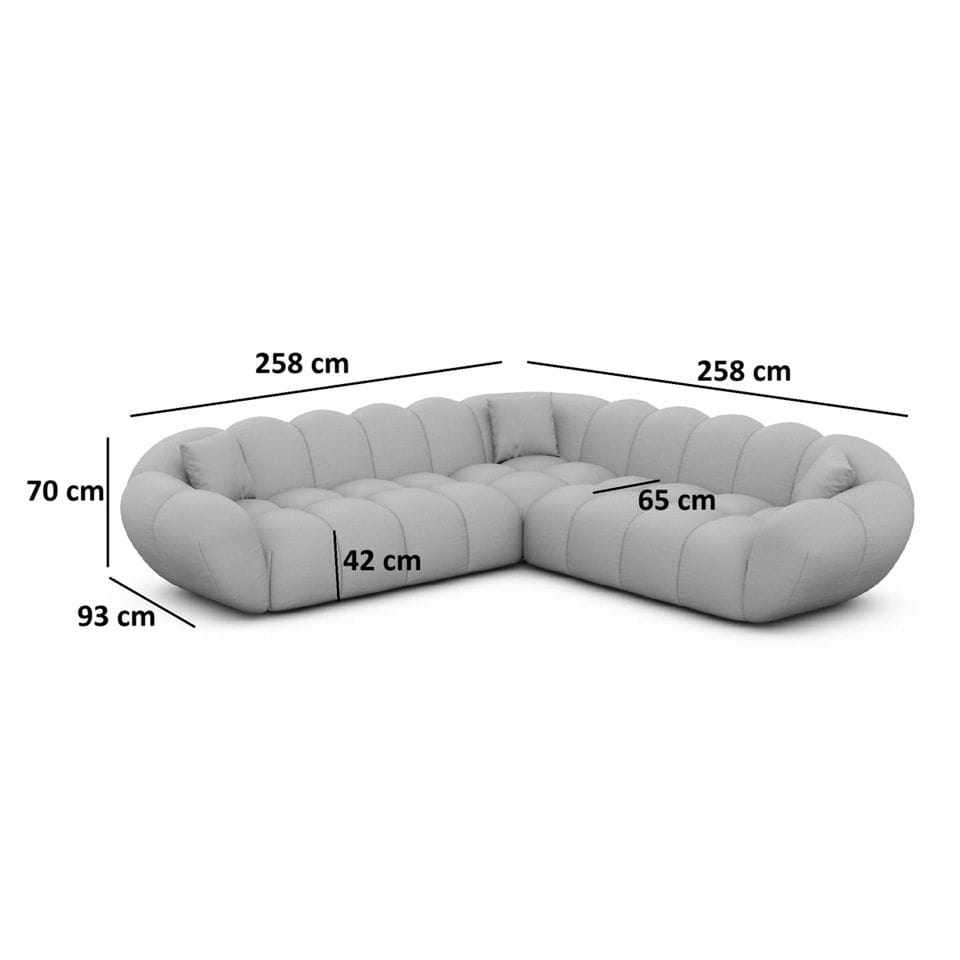 Ecksofa Maleron L Form Beige
