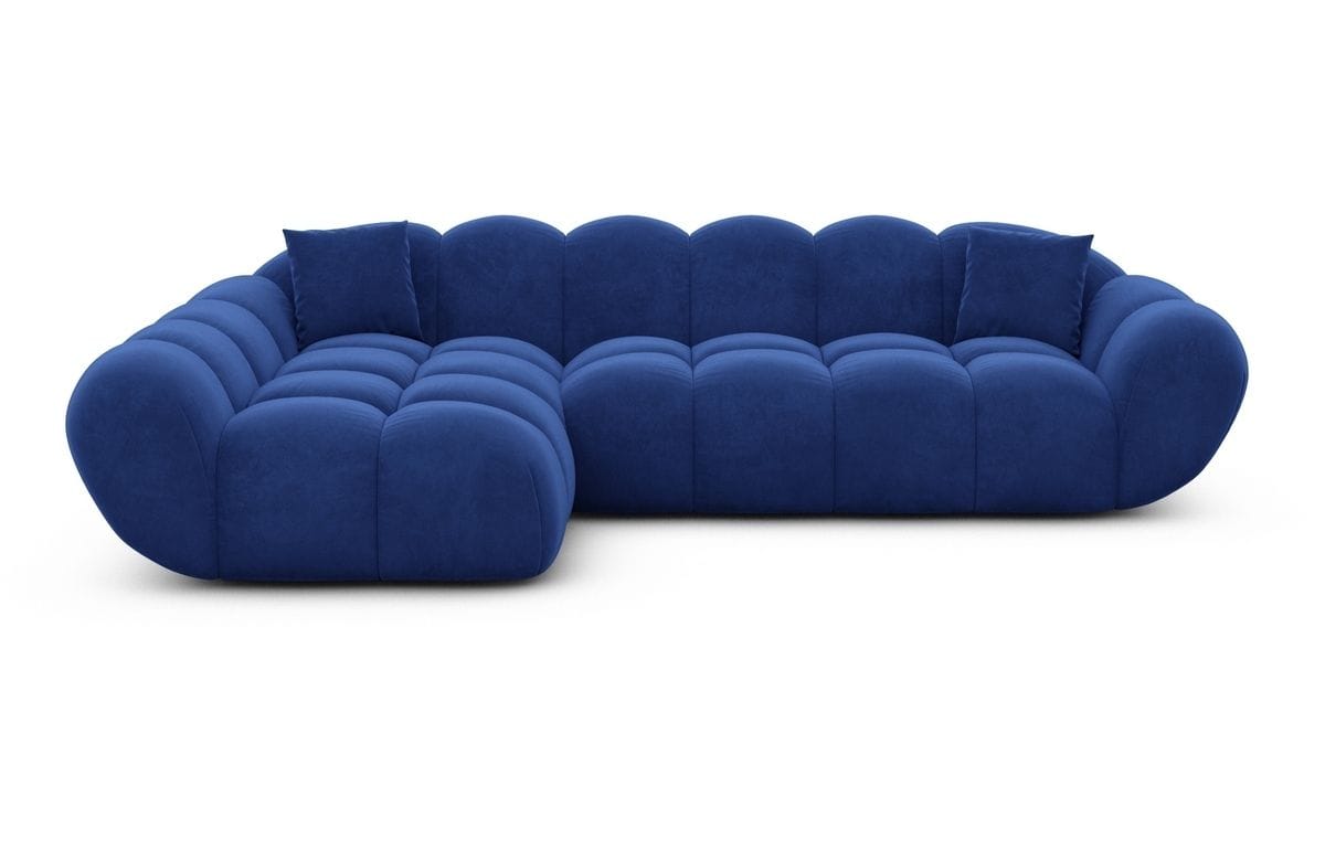 Ecksofa Maleron L Form kurz Dunkelblau