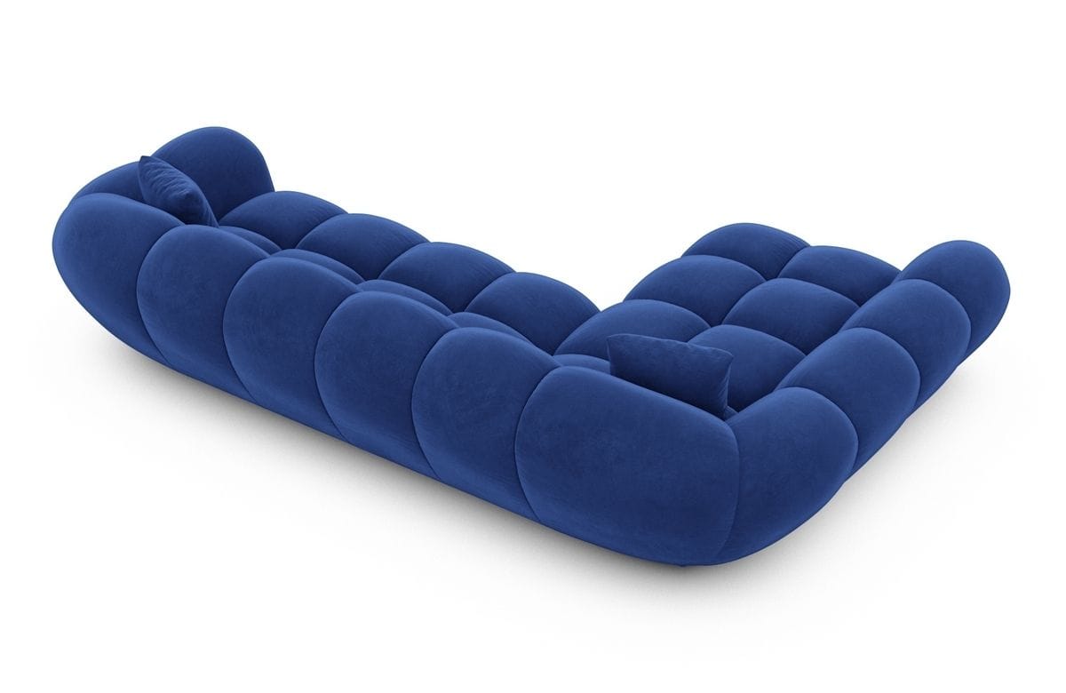 Ecksofa Maleron L Form kurz Dunkelblau