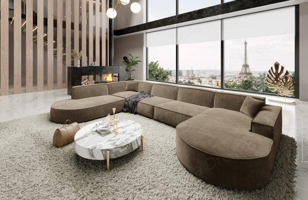 Wohnlandschaft Alegranza U-Form aus Stoff