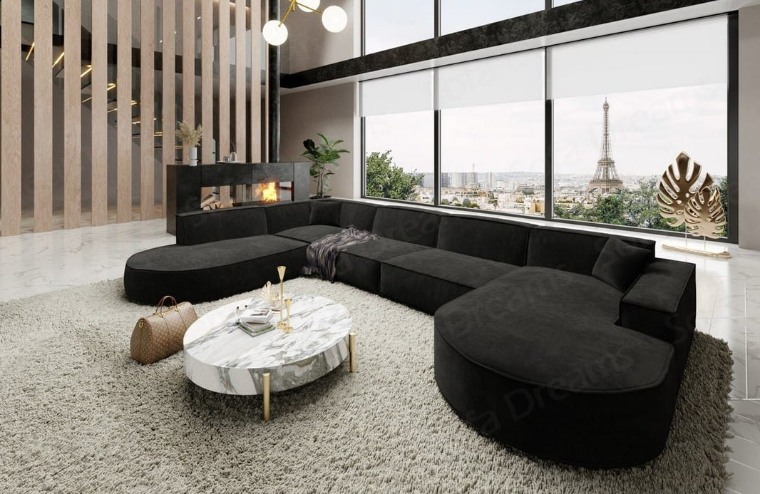 Wohnlandschaft Alegranza U-Form aus Stoff