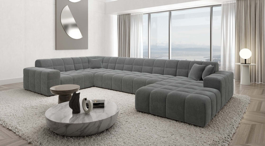 Stoff Wohnlandschaft Ibiza U-Form