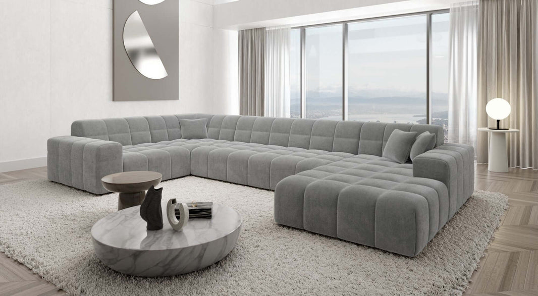 Stoff Wohnlandschaft Ibiza U-Form