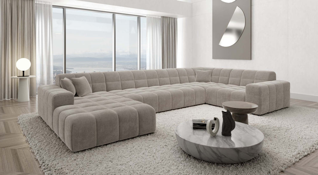 Stoff Wohnlandschaft Ibiza U-Form