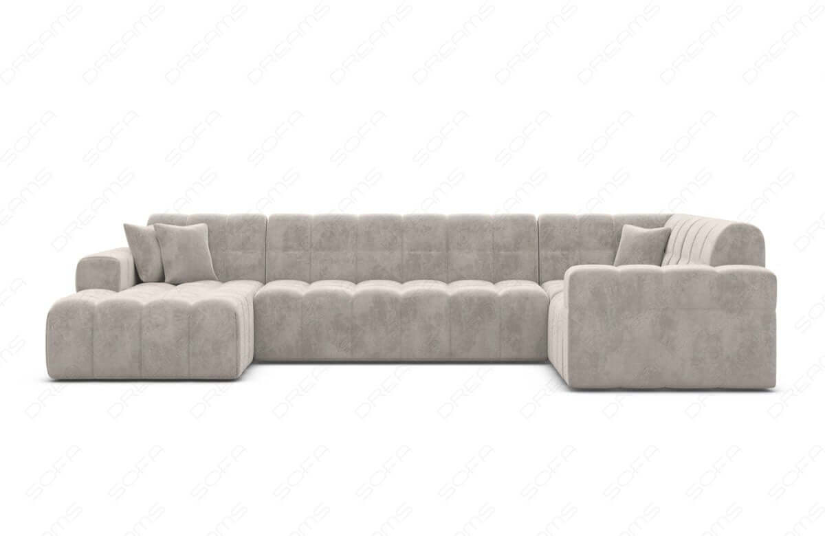 Stoff Wohnlandschaft Ibiza U-Form Sand