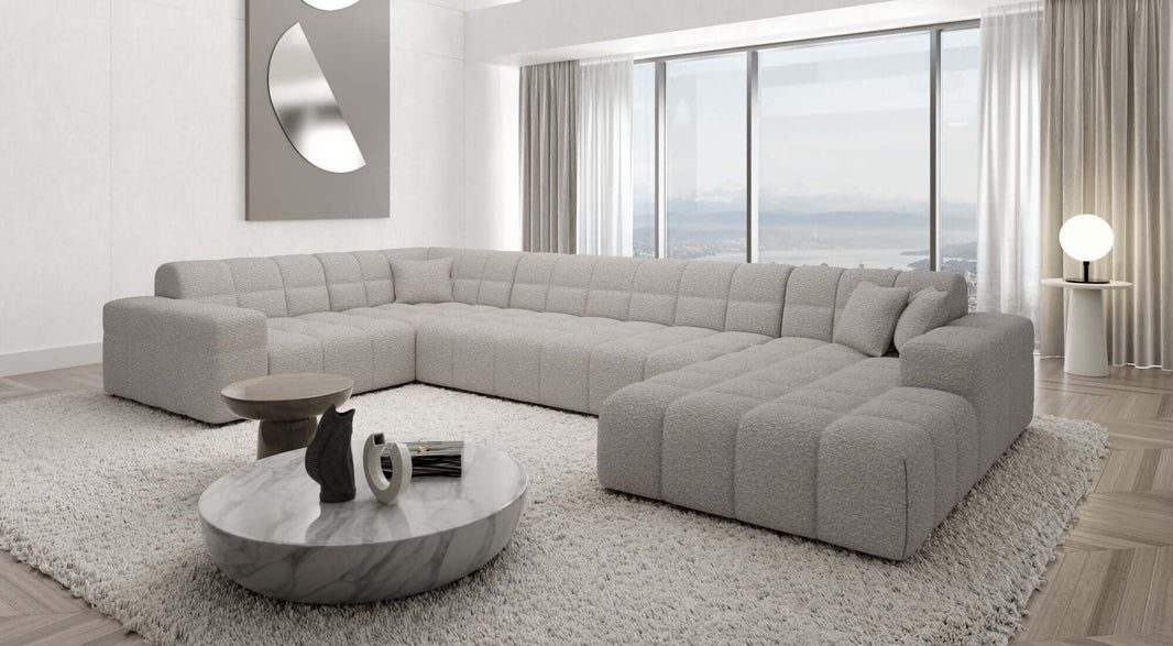Stoff Wohnlandschaft Ibiza U-Form