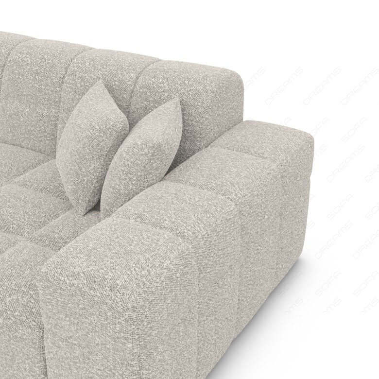 Stoff Wohnlandschaft Ibiza U-Form Pearl