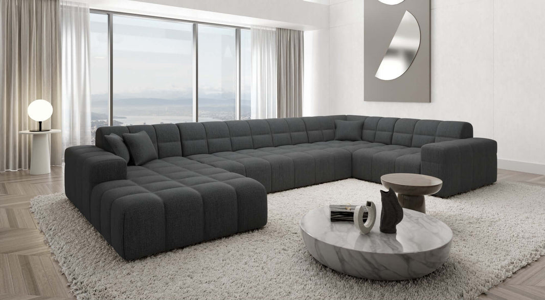 Stoff Wohnlandschaft Ibiza U-Form